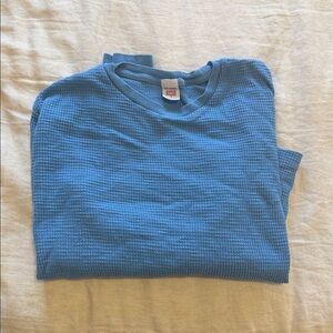 Re/Done Hanes Waffle Knit Long Sleeve T-Shirt Size S